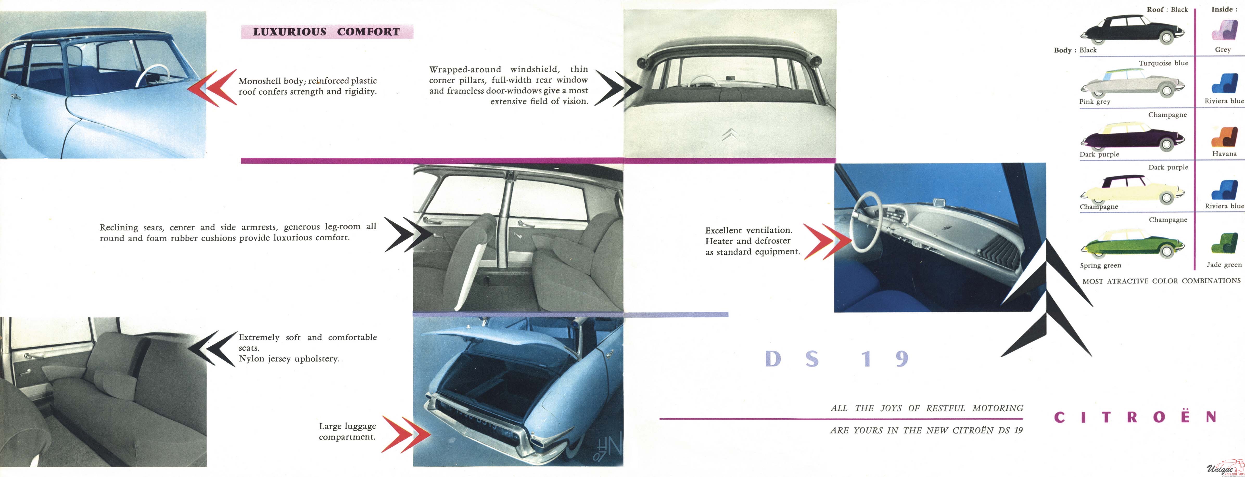 1955 Citroen DS19 Brochure Page 3